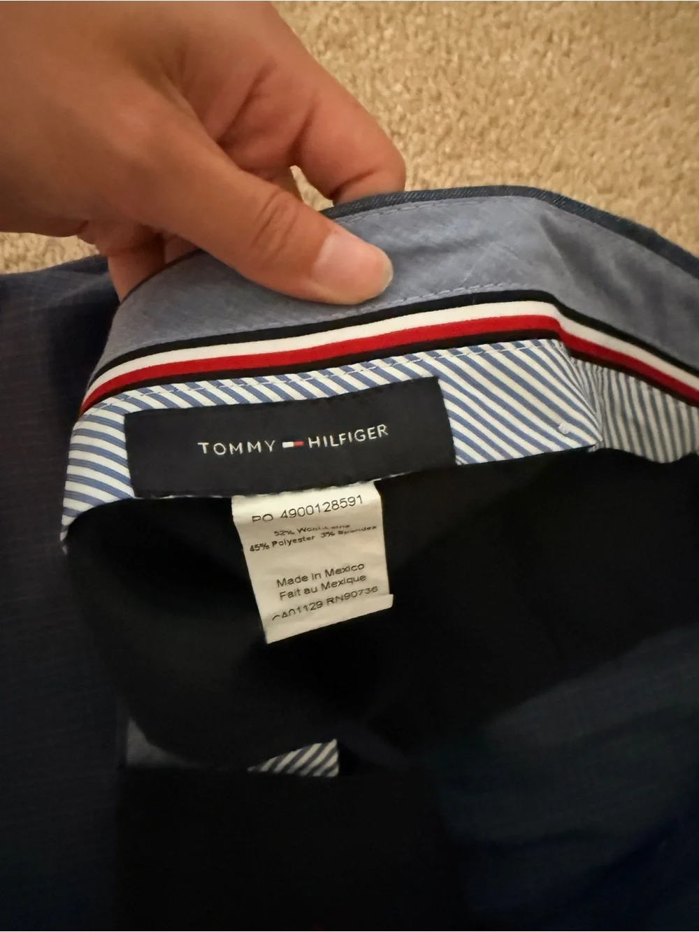 Men's Tommy Hilfiger Blue Dress Suit Pants